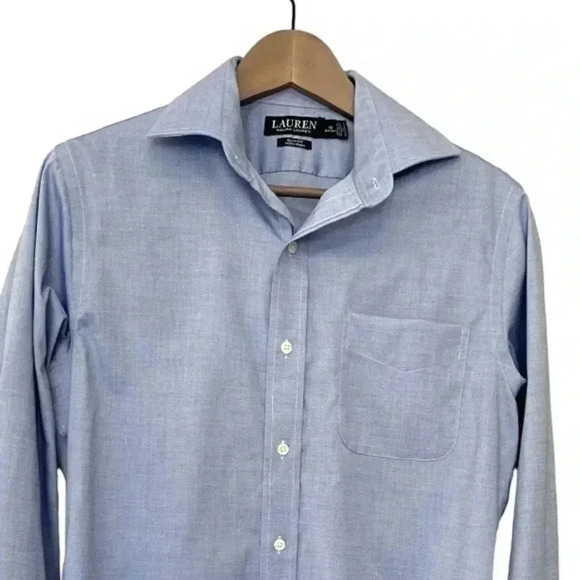 Ralph Lauren Black  Label slim fit, no iron button down shirt 32/33 - Picture 1 of 9